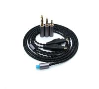 Yaowanguan Bilanciato Cavo con Adattatore da 4.4mm,2.5mm,3.5mm per Sennheiser HD580 HD650 HD660 HD600S Cuffie,HD414 HD25 3 in 1 Ricambio Aggiornamento Filo(Nero)