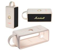 Yaowanguan Custodia in Silicone per Marshall Emberton III Bluetooth Altoparlante Portatile,Emberton 3rd Manicotto da Viaggio Portatile Borsa di Trasporto con Manico(Crema)