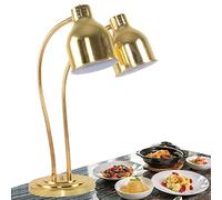 YAOYAOO Lampada a Calore Alimentare Commerciale Doppia Testa Scaldavivande, Lampade Riscaldanti Buffet Esibire Scalda Vivande per Cibo Riscaldante, Paralume Regolabile