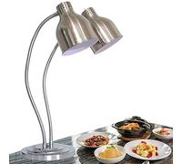 Lampada a Calore Alimentare Commerciale Doppia Testa Scaldavivande, Lampade Riscaldanti Buffet Esibire Scalda Vivande per Cibo Riscaldante, Paralume Regolabile