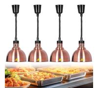 YAOYAOO Lampada Riscaldante Cucina Professionale, Regolabile Lampada per Riscaldare Alimenti, Lampada Scaldavivande Ristorante con Lampadina da 250W per Hotel, Buffet, Catering(D-25CM,4 Stück)