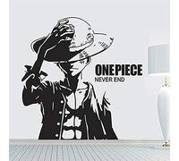 YaoyueJian Decalcomanie da Muro Adesivi murali Adesivi murali artistici Vinile Vinile per Bambini One Piece Rufy Cartoon Art Murale Camera da Letto Soggiorno Casa87x57 cm