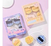 YAOZHI - Marshmallow Powder Puff Set with Case Blue (3pcs)
