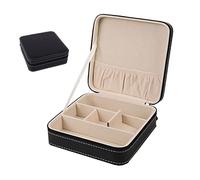 YAPAILANG Scatola di immagazzinaggio portatile degli occhiali da sole di cuoio separata del collettore di grande capacità