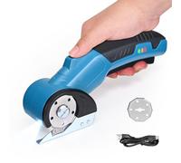 Yapasopu portatile forbici elettriche 320RPM 1500mAh Ricaricabile taglia cartone forbici elettriche per tessuti Spessore massimo di taglio 8 mm Taglio per Pelle, Cartone, Moquette