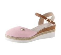 YAPAZULU Sandali espadrillas donna zeppa grandi dimensioni scarpe estive a punta chiusa e suola in corda intrecciata sandali da spiaggia con cinturino alla caviglia regolabile per vacanze