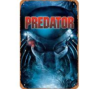 YAPJIGM Poster di film Predator Retro Targa in Metallo per Cafe Bar Pub Ufficio Garage Casa Decorazione Della Parete Regalo Vintage Targa di latta 12 X 20,3 cm