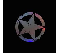 YAPKOLV 2 Pezzi Stelle Militari Adesivi 4x4 Off Road Sticker USA Army Oldschool per Moto Auto Cofano Jeep Renegade (18 cm Nero)