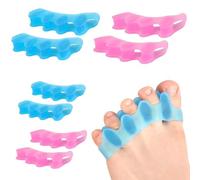 YAPKOLV 4 Paia Separatore Dita Piedi Gel-Distanziatore, riutilizzabile lavabile per rilassare le dita, per alleviare il dolore da Hallux Valgus, Hammertoe