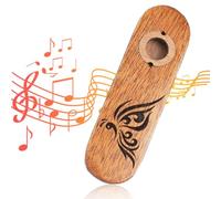 YAPKOLV Kazoo in Legno, Strumento Musicale Esotico, Facile e Divertente, per Bambini e Adulti, Canto a Cappella (Farfalla)