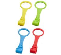 YAPKOLV Set di 4 Anelli e Maniglie Grandi per Culla da Viaggio e Parco, 4 Colori. Manico Rimuovibile per il Bebè per Imparare a Alzarsi in Piedi e Camminare. Promuove Autonomia e Sicurezza.