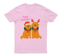 Yappy Holidays Golden Retriever Christmas Dogs Holidays Maglietta da uomo...