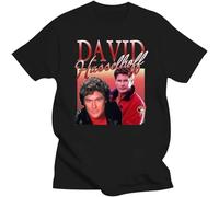 YAQINUO David Hasselhoff T-Shirt 90S Homage Mich Vintage Knight Rider Baywatch Night Cotton Men Top Tee Black M