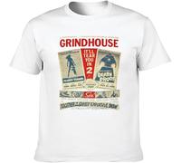 YAQINUO Grindhouse Double Feature Planet Terror Death Proof T-Shirt White M