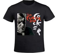 YAQINUO Joe Cocker Live Graphic T Shirts for Men Crew Neck 3 Black M