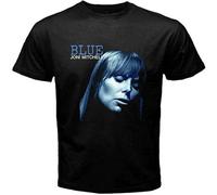 YAQINUO Joni Mitchell Blue Canadian Singer Songwriter Men's T Shirt Black XL