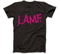 YAQINUO LAMF L.A.M.F As Worn by Johnny Thunders T-Shirt 100% Cotton Gift Black XL
