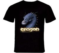 YAQINUO Men's ERAGON Christopher PAOLINI Book Saga Inspired Dragons Tee Round Neck Unisex Tops Men's 100% Cotton Short Sleeve T Shirts Black 3XL