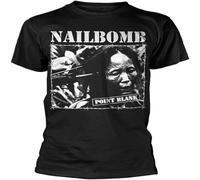 YAQINUO Men's Nailbomb Point Blank Mens T Shirt 100% Cotton Black M