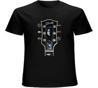 YAQINUO Men's Summer T Shirt Ace Frehley's Headstock of His Signature Guitar Men's Short Sleeve Tee Summer Tops Black XL