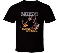 YAQINUO Real Steel Noisy Boy Movie T Shirt Casual Graphic Tops Black S