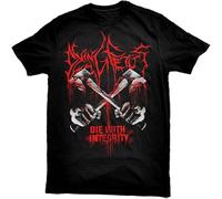 YAQINUO REHF Dying Fetus Die with Integrity T Shirt Short Sleeve Black L