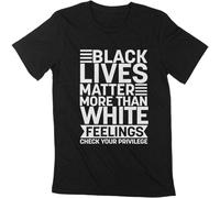 YAQINUO Rumin Men's T Shirt Check Your Privilege Tees Lives Matter America App Tops Black XL