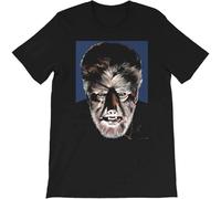YAQINUO The Wolfman Lon Chaney Pastels Universal Monsters Graphics Gift for Men Girls Unisex T Shirt Black XL