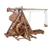 YAQUMW Il contrappeso Trabucco con ruote Armi d'assedio medievali europee Puzzle in legno Regalo Kit modello 3D fai-da-te