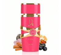 Yara Candy 100ML Eau de parfum da donna note di testa: mandarino verde, ribes neronote di cuore: caramelle frizzanti alla fragola, gardenianote di fondo: legno di sandalo, sciroppo di vaniglia, muschi