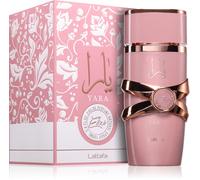 Lattafa Yara Elixir Eau de Parfum, rosa e oro, lussuosa bottiglia di vetro, 100 ml, profumo da donna