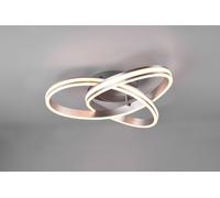 YARA PLAFONIERA LED 58W 7000lm, 2300+3000+4000K ACCIAIO SATINATO DIMMERABILE CON INTERRUTTORE A PARETE D. 59CM