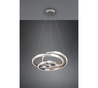 YARA SOSPENSIONE LED 60W 7200lm, 2300+3000+4000K ACCIAIO SATINATO DIMMERABILE CON INTERRUTTORE A PARETE D. 60CM