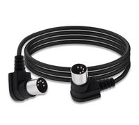 YARCHONN Cavo MIDI DIN a 5 pin, maschio a maschio, angolo retto, 90 gradi, 5 pin, adattatore audio DIN per sintetizzatore, amplificatore, mixer, tastiera MIDI, attrezzatura, 1,5 m/4,9 ft