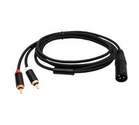 YARCHONN Cavo splitter XLR a 2 RCA Y squilibrio Dual RCA Phono maschio su XLR 3 poli, adattatore splitter Patch cavo audio per amplificatore microfono mixer -2 m (spina XLR)