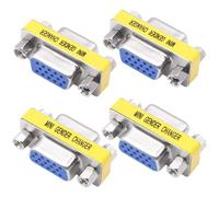 YARCHONN DB15 VGA Gender Changer Coupler 15 Pin Connettore senza saldatura Adattatore femmina a femmina D-SUB HD 15 Pin Seriale Cavo Accoppiatore per monitor PC Proiettori 4pcs (presa su femmina)