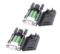 YARCHONN DB9 connettore senza saldatura Breakout Board RS232 D-SUB 9 pin adattatore seriale morsettiera con caso-2Pack (Female)