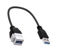 YARCHONN Keystone Inserts - Cavo USB 3.0 USB A 3.0, adattatore per pannello anteriore, 20 cm (da maschio a femmina)