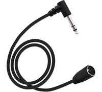 YARCHONN MIDI Din 5Pin a 6.35mm 1/4 Cavo Din 5 Pin Femmina a 1/4 Pollice Maschio 90 Gradi Angolo Retto Spina TRS Stereo Audio Adattatore Cavo per Altoparlante Amplificatore MIDI Tastiera-1.5M/4.9FT
