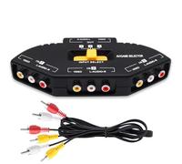 YARCHONN RCA AV Audio Video Switcher Splitter 3 vie Audio Video AV RCA Switch Game Selector Box Splitter 3 in 1 Out Composito Converter Switcher con cavo AV per XBOX DVD PS3 HDTV