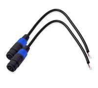 YARCHONN Speakon - Cavo per altoparlante con cavo a filo aperto, 1,64 m, cavo audio a spina Speakon, adattatore Twist Lock per dispositivi audio (2 pezzi) (femmina)