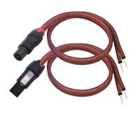 YARCHONN Speakon - Cavo per altoparlante con cavo a filo aperto, 1,64 m, cavo audio a spina Speakon, adattatore Twist Lock per dispositivi audio (2 pezzi) (spina)