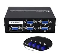 YARCHONN Switch Box VGA 4 in 1, uscita VGA, commutatore da 4 a 1 a 15 pin, splitter VGA femmine, adattatore splitter per PC, monitor, TV, set-top box