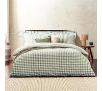 Yard Barton Quadri Vichy Set Copripiumino - 100% Cotone Reversibile Federe Oxford Morbido E Traspirante Biancheria Da Letto Premium (Foresta - King UK Standard - 230x220cm)