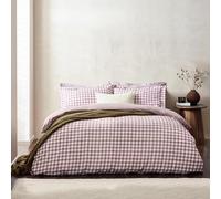 Yard Barton Quadri Vichy Set Copripiumino - 100% Cotone Reversibile Federe Oxford Morbido E Traspirante Biancheria Da Letto Premium (Bacca - Singolo - 137x200cm)