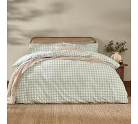 Yard Barton Quadri Vichy Set Copripiumino - 100% Cotone Reversibile Federe Oxford Morbido E Traspirante Biancheria Da Letto Premium (Eucalipto - Super King - 260x220cm)