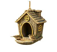 Yard Bird Feeder Cottage Shaped Garden Birdfeeder Patio Decorative Station