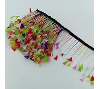 yard di piume di fagiano e pollo, da cucire, frange per abiti, decorazioni fai da te, ricami, matrimoni, artigianato, accessori - Piume di colori misti - 1 yard