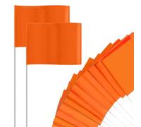 Yard Flags For Outside - Marking Flags 100 Pezzi, S Boundary Dog Training Warning Signs For Construction Survey Irrigation Property Mapping Outdoor Dog Training Field Sprinkler