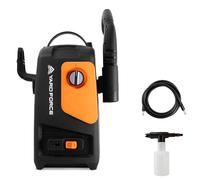 Yard Force EW U11B - Idropulitrice ad alta pressione, 1600 W, pressione di esercizio max 120 bar, flusso d'acqua 400 l/h, pistola ad alta pressione, ugello turbo, tubo di pressione da 3 m, supporto